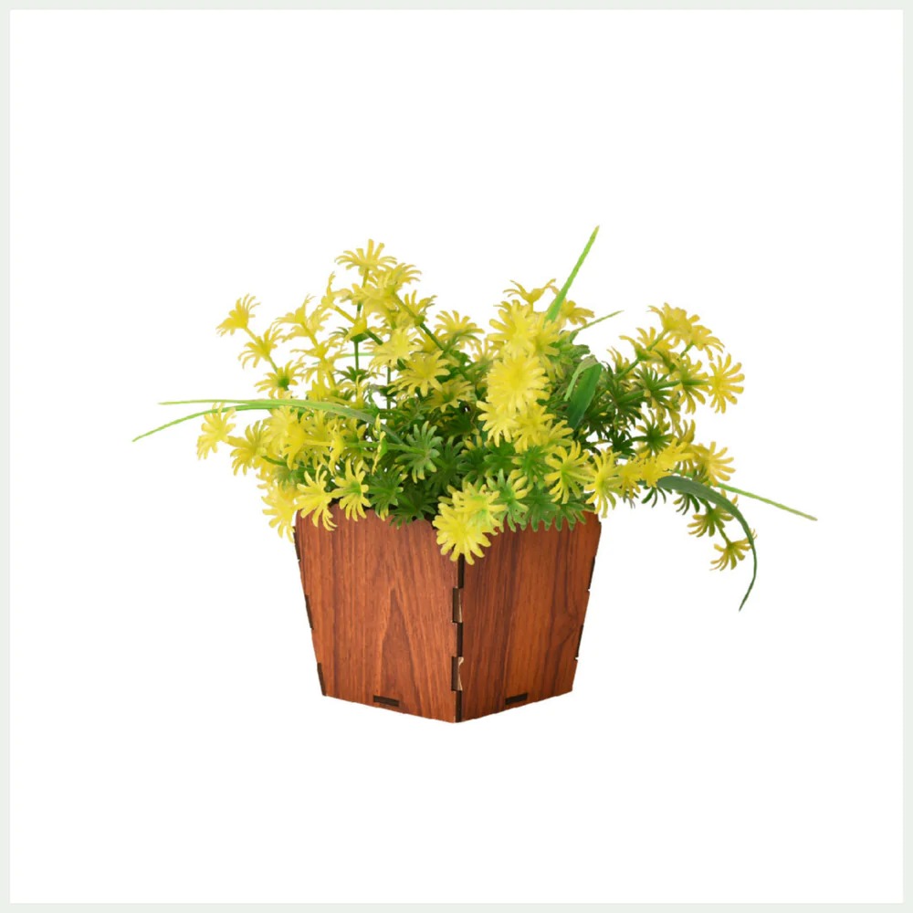 Handcrafter Wooden Flower Pot